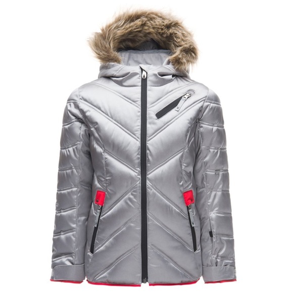 Spyder Girl’s Hottie Ski Jacket and Pants - Silver - Picture 1 of 12
